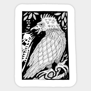 Devil Bird Bestiary Art Sticker